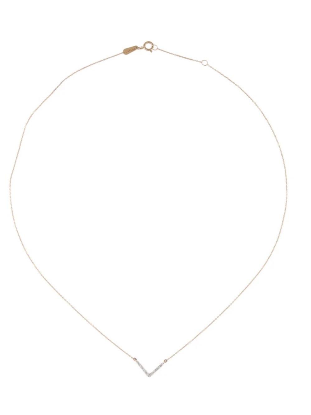 LIKE NEW. Adina Reyter Diamond Pave V Necklace. 14K Yellow Gold. - Picture 2 of 9